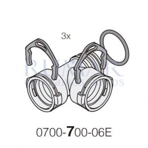 Dürr Connect «T» 1 x macho / 2 x hembra (K), 3uds