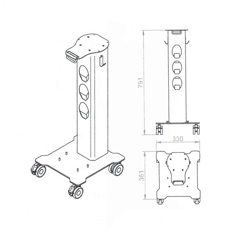 Carrito móvil para Escalador Ultrasónico WOODPECKER - Imagen 4