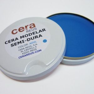 Cera Modelar Semi-Dura Azul Claro En Tarrina 50Gr.