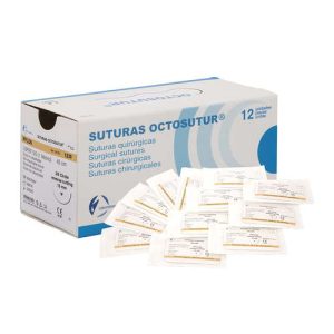 Suturas de seda Dentales Octosutur 2/0 triangular 3/8 19mm 75cm